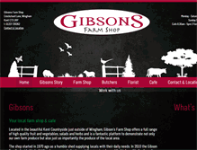 Tablet Screenshot of gibsonsfarmshop.com